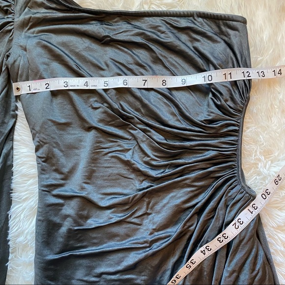 Kardashians BEBE One Shoulder Grey XS Dress - Picture 5 of 8